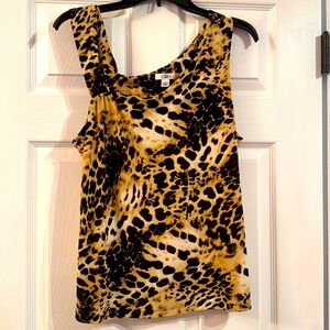 Cato Sleeveless Leopard Print Top